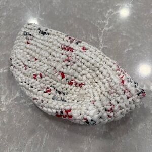 Caribbean Handmade Plarn Coin Purse Zipper Pouch Recycled Plastic EUC